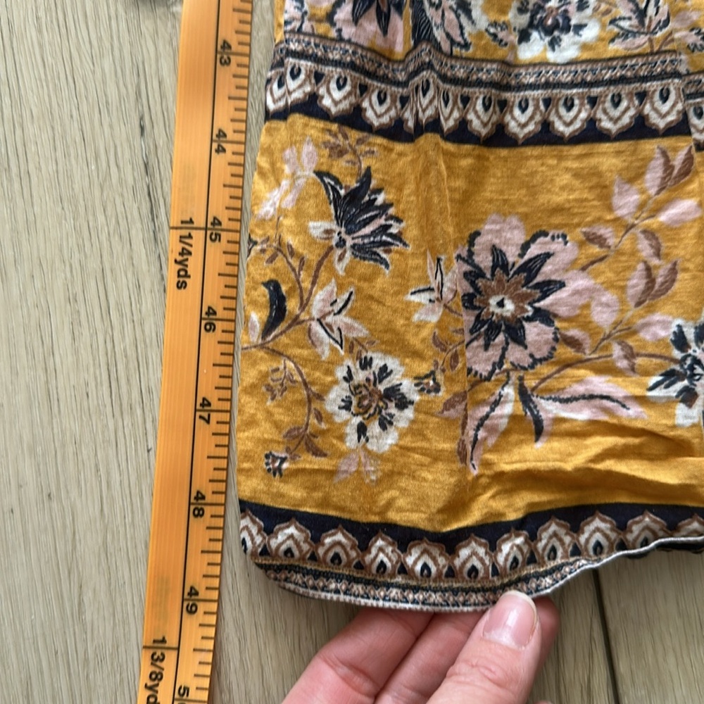 Evereve Collette Maxi Dress Yellow Floral Size X- Small - Picture 7 of 8